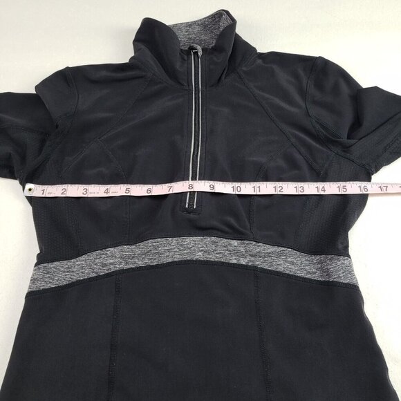 Lululemon Run Distance Pullover Womens 6 Black Long Sleeve Reflective Active Top - Picture 12 of 13